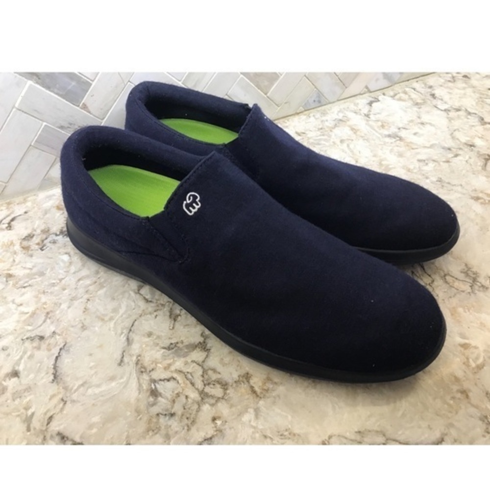 Merinos Mens Navy Slip Ons size 12